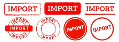 Ticaret endüstrisi ürün vektörü için kırmızı kauçuk etiket etiketi al