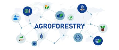 icon agroforestry environment agriculture nature eco friendly organic farming vector clipart