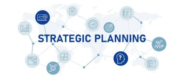 Stratejik planlama şirketi iş planı kurumsal tasarım tasarım koleksiyon vektörü