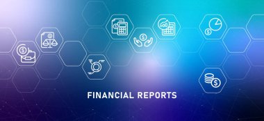 Mali rapor gradyan başlık şirket ölçümleri kar ve zarar bilançosu bilançosu belge vektörü indirme