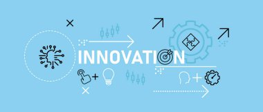 İnovasyon kavramsal fikir stratejisi gelecek motivasyon yenilikçi gözlem bilgi tarihi değer tasarımı ana hatlarını analiz eder ikon konsept toplama vektörü