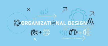 Organizasyonel Tasarım kavramsal iş organizasyonu takım çalışması iş ilişkileri ağ bağlantı geliştirme hiyerarşi performans grubu insanları grup tasarım ikonu tasarım konsepti vektör ana hatları