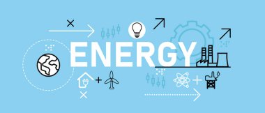 Enerji kavramsal çevre dostu alternatif kaynak rüzgar santrali yaprak kaynağı petrol gazı fosil endüstriyel tedarik elektrik bataryası çevre yönetimi sanayi mühendisliği ikonu