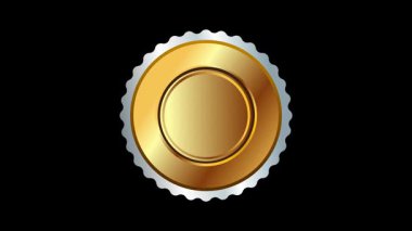 Mezuniyet şapkası sembollü altın madalya. Kutlama eğitimi mezuniyet öğrencisi animasyon altın tebrikler mezuniyet sembolü parlıyor