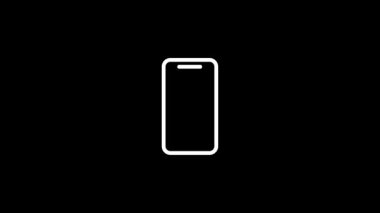 Karanlık arka plan animasyon videosunda kısıtlama işareti olan akıllı telefon yasağının hareketli grafiğine izin verilmez.