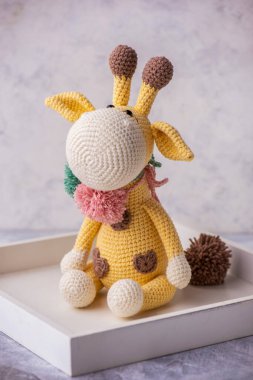 Örgü oyuncak amigurumi zürafa el yapımı..