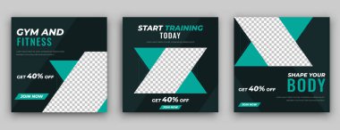 Modern geometrik kaplamalar spor salonu ve fitness için tasarım, vektör illüstrasyon-poster