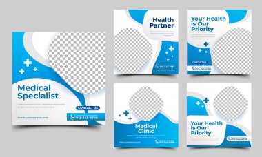 Tıp uzmanları için modern iş broşürü tasarımı 