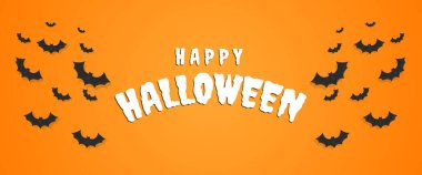 Cadılar Bayramı şablonu. turuncu arkaplan Sosyal medya sayfası, hikaye ve afiş için kullanılabilir