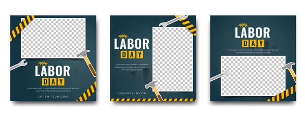 Vektor Moderní Tvůrčí Propagace Plakát Šablony Pro Pracovní Den — Stockový vektor