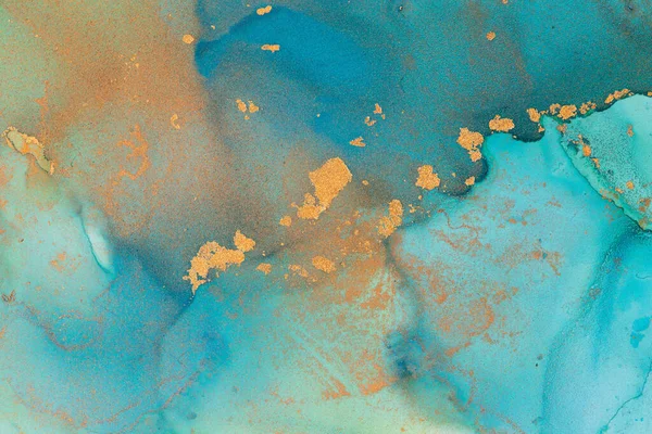 Luxury abstract fluid art painting background alcohol ink and gold technique
