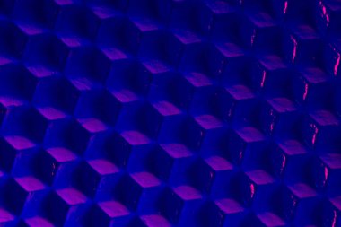 Abstract Polygonal blue and magenta Neon Cube Shapes Backgrounds Seamless Pattern