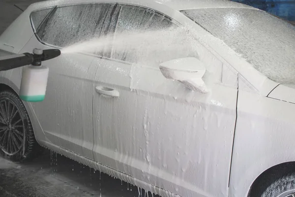 Powerful Wash Foam Works Its Magic Your Car Erleben Sie — Stockfoto