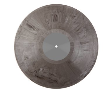 Beyaz arkaplanda izole edilmiş vinil kayıt