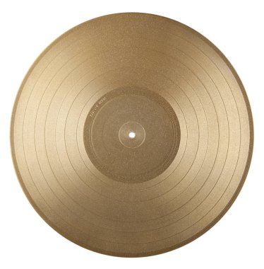 Beyaz arkaplanda izole edilmiş vinil kayıt