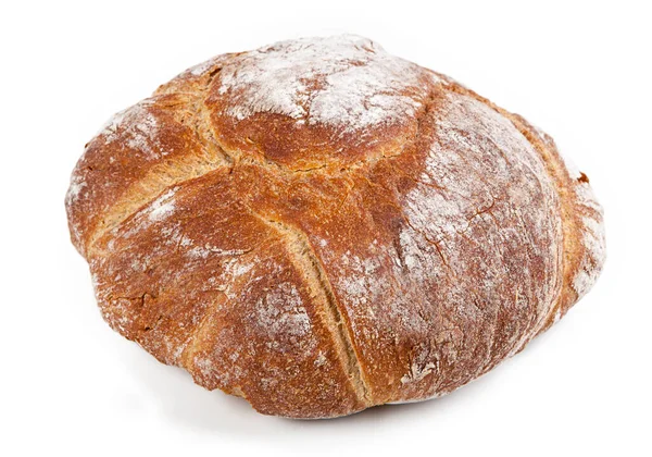 全麦面包在白色背景上隔离 包括收割路径 — 图库照片
