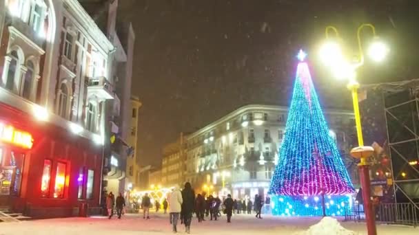 Ivano Frankivsk Ukrajina Leden 2022 Nový Rok Nebo Vánoční Stromeček — Stock video