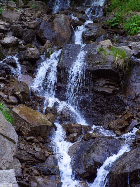 Cascade Trufanets Falls Landschap Van Waterval Oekraïense Karpaten Het Water — Stockfoto