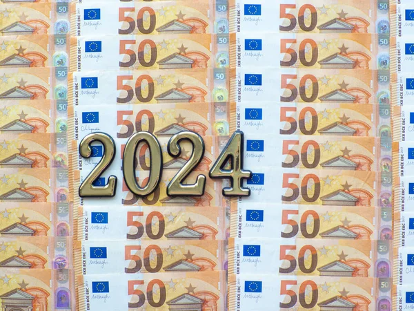 Set European Union Money Face Value Euros Background Fifty Euros — стокове фото