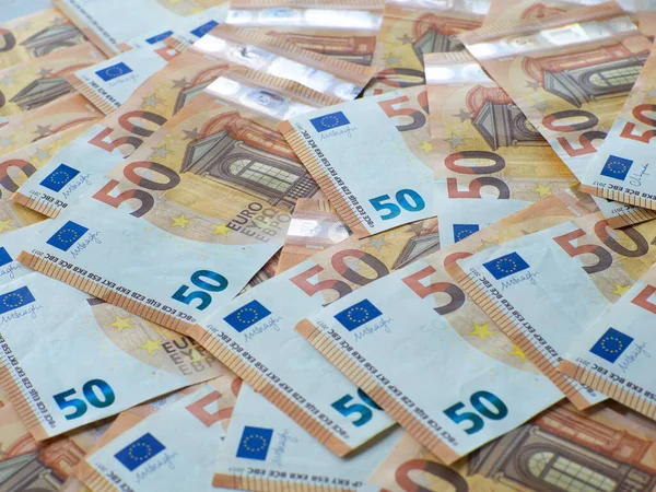 Una Serie Soldi Dell Unione Europea Con Valore Nominale Euro — Foto Stock