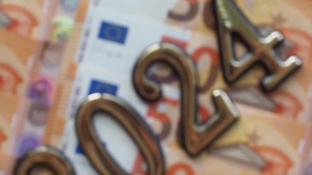 Set European Union Money Face Value Euros Background Fifty Euros — Stockvideo