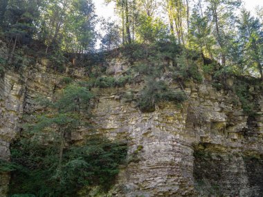 Bu resim tortulu kayalarda bulunan karmaşık dokuları, katmanları ve asırlık çatlakları gösteriyor. Binlerce yıl boyunca dünya yüzeyini şekillendiren jeolojik süreçleri gösteriyor..
