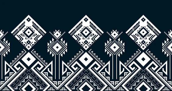 Абстрактний Етнічний Візерунок Безшовна Лінія Дизайну Білий Ацтекський Геометричний Фон — стоковий вектор
