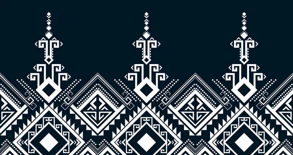 Motif Ethnique Abstrait Ligne Conception Transparente Blanc Fond Géométrique Aztèque — Image vectorielle
