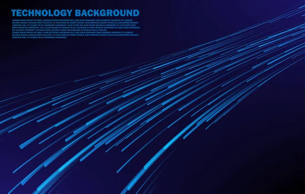Concept Style Mouvement Ligne Dans Technologie Abstraite Lumière Particule Connexion — Image vectorielle