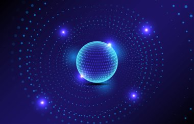 earth planet futuristic electronic circuit technology. network online communication digital telecom concept.circuit board with elements and engineering EP.4.llustration Vector abstract sense 