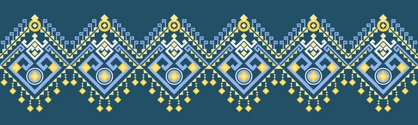 Modello Etnico Disegno Geometrico Ornamento Folklore Struttura Vettoriale Etnica Tribale — Vettoriale Stock
