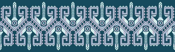 Etnische Patroon Geometrisch Ontwerp Folklore Ornament Tribale Etnische Vectorstructuur Naadloos — Stockvector