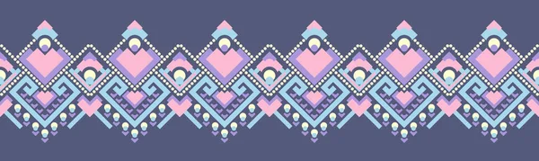 民族パターン幾何学的なデザイン民俗装飾 部族的民族的ベクトルテクスチャ アステカスタイルのシームレスストライプパターン 部族の刺繍図 インドのEp Backage色を変更することができますデザイン — ストックベクタ