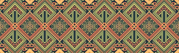 지리적 전통적 디자인 아즈텍의 도자기를 Design Saree Clothing Fabric Batik — 스톡 벡터