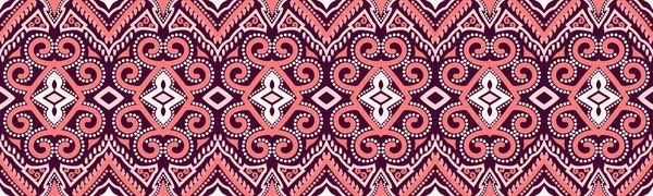 지리적 전통적 디자인 아즈텍의 도자기를 Design Saree Clothing Fabric Batik — 스톡 벡터