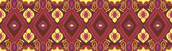 Geometric Ethnic Patterns Pixel Pattern Traditional Design Border Aztec Ornament — Stock Vector