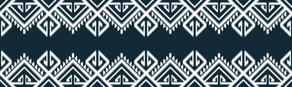 Ikat Etniczny Bezszwowy Wzór Pionie Plemiennym Geomatirc Plemienny Wektor Tekstury — Wektor stockowy