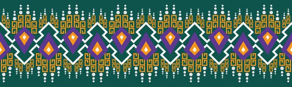 Этнический Узор Геометрического Дизайна Фольклорного Орнамента Племенная Векторная Текстура Бесшовный — стоковый вектор