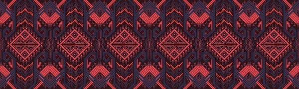 Geometrische Ethnische Muster Pixelmuster Traditionelles Design Border Aztec Ornament Folkloreschmuck — Stockvektor