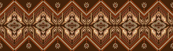 Geometric Ethnic Patterns Pixel Pattern Traditional Design Border Aztec Ornament — Stock Vector