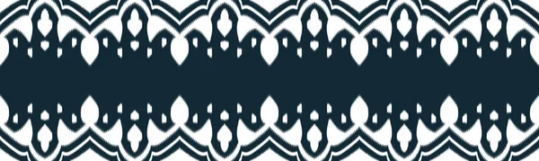 Ikat Ethnic Seamless Pattern Design Tribalt Vertikal Geomatirc Stammesvektortextur Figurenstickerei — Stockvektor