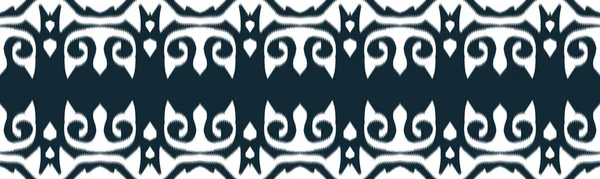 Ikat Ethnic Seamless Patty Design Tribalt Vertical Племенная Векторная Текстура — стоковый вектор