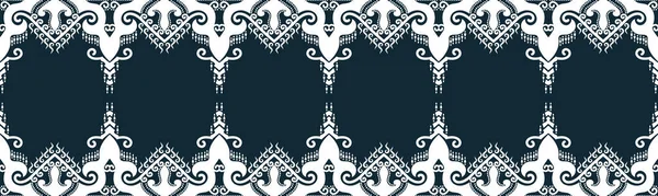 Seamless Pattern Abstract Ethnic Geometric Embroidery Design Repeating Background Texture — Stock Vector