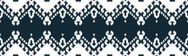 Ikat Ethnic Seamless Pattern Design Tribalt Verticale Struttura Vettoriale Tribale — Vettoriale Stock