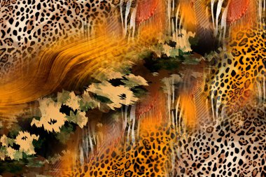 Renkli desenler fraktal. Psikedelik fraktal, fırça darbelerinin dokusu. Tekstil desenleri için renkli boyalar. Soyut arkaplan renkleri kaotik fırça darbeleri.