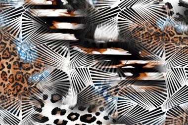 Renkli desenler fraktal. Psikedelik fraktal, fırça darbelerinin dokusu. Tekstil desenleri için renkli boyalar. Soyut arkaplan renkleri kaotik fırça darbeleri.