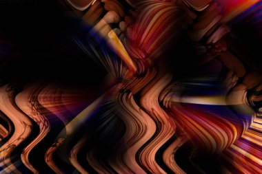 Renkli desenler fraktal. Psikedelik fraktal, fırça darbelerinin dokusu. Tekstil desenleri için renkli boyalar. Soyut arkaplan renkleri kaotik fırça darbeleri.