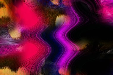 Renkli desenler fraktal. Psikedelik fraktal, fırça darbelerinin dokusu. Tekstil desenleri için renkli boyalar. Soyut arkaplan renkleri kaotik fırça darbeleri.