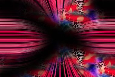 Renkli desenler fraktal. Psikedelik fraktal, fırça darbelerinin dokusu. Tekstil desenleri için renkli boyalar. Soyut arkaplan renkleri kaotik fırça darbeleri.