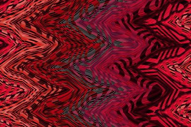 Renkli desenler fraktal. Psikedelik fraktal, fırça darbelerinin dokusu. Tekstil desenleri için renkli boyalar. Soyut arkaplan renkleri kaotik fırça darbeleri.